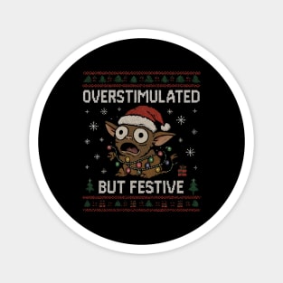 Overstimulated-But-Festive Magnet